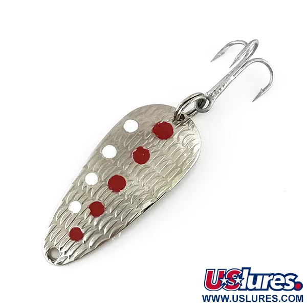  Acme Tornado Spoon, 1/4oz Silver / Red / White fishing spoon #8262