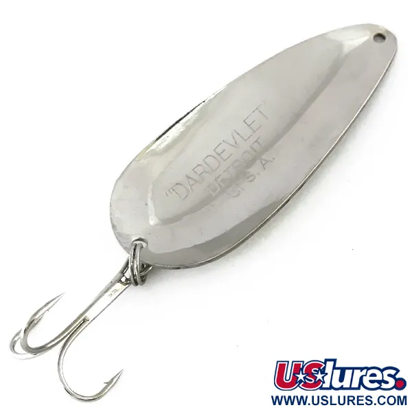 Vintage  Eppinger Dardevle Dardevlet , 3/4oz Nickel fishing spoon #8267