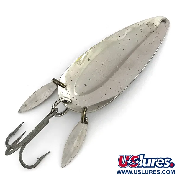 Vintage  Eppinger Dardevle Dardevlet Klicker, 3/4oz Gray Scale / Yellow Eyes fishing spoon #8269