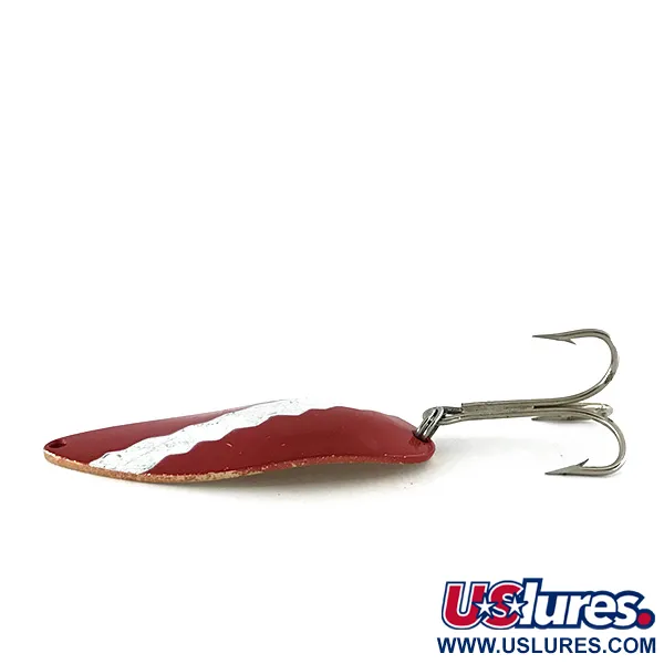 Vintage  Seneca Little Cleo (Hula Girl), 3/4oz Red / White / Gold fishing spoon #8271