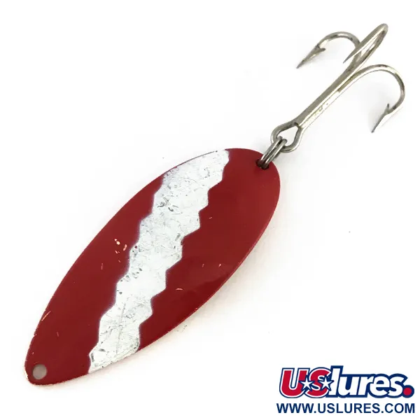 Vintage  Seneca Little Cleo (Hula Girl), 3/4oz Red / White / Gold fishing spoon #8271