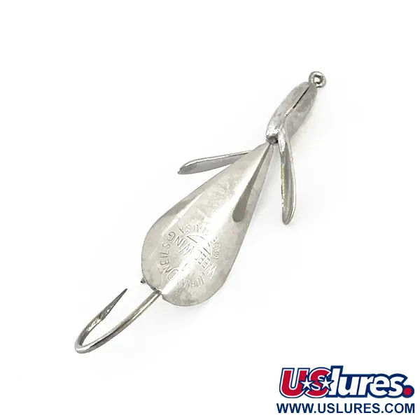 Vintage  Johnnie O'Neil Weedless Weed Wing Jonny ONeils 1, 1/4oz Nickel fishing spoon #8274