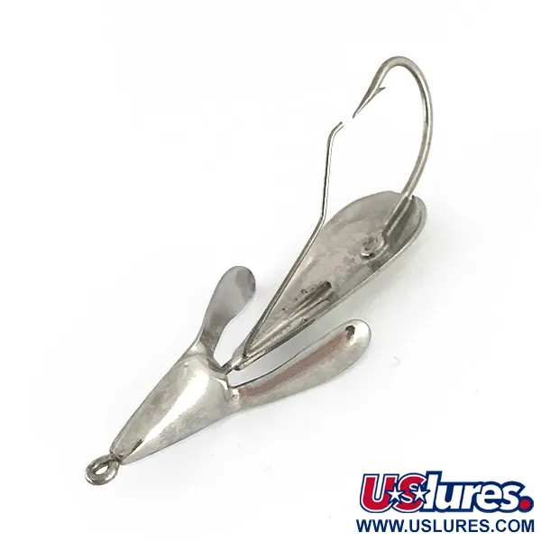 Vintage  Johnnie O'Neil Weedless Weed Wing Jonny ONeils 1, 1/4oz Nickel fishing spoon #8274