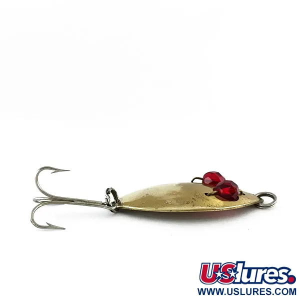Vintage  Hofmann’s Lures  Red Eye junior, 2/5oz Brass / Red fishing spoon #8275