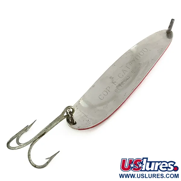 Vintage  Eppinger Dardevle Cop-E-Cat 7000, 3 1/2oz Red / White / Nickel fishing spoon #8280