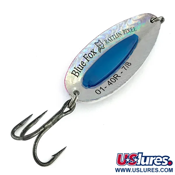Vintage   Blue Fox Rattlin Pixee, 3/4oz Rainbow Trout / Blue fishing spoon #8282