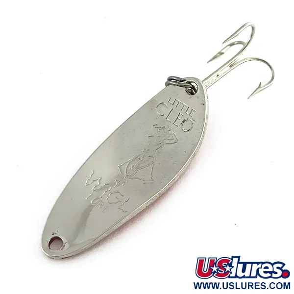 Vintage  Seneca Little Cleo (Hula Girl), 1/3oz Red / Nickel fishing spoon #8287