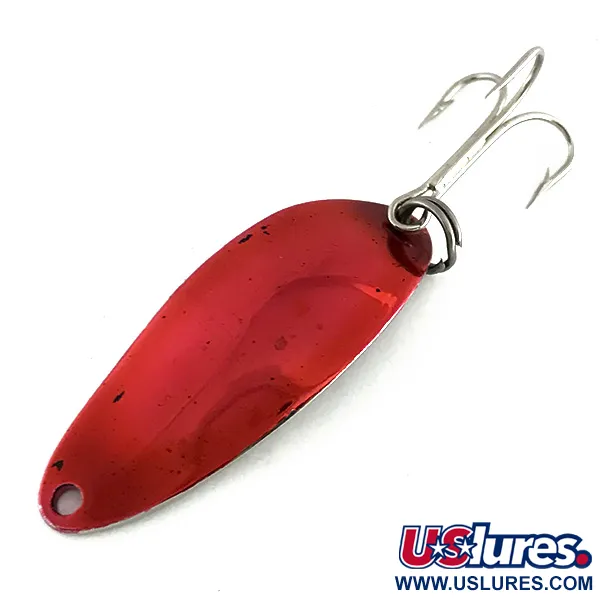 Vintage  Seneca Little Cleo (Hula Girl), 1/3oz Red / Nickel fishing spoon #8287