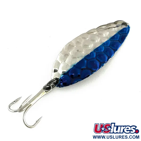 Vintage   Acme Little Cleo, 1/4oz Nickel / Blue fishing spoon #8288