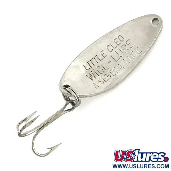 Vintage  Seneca Little Cleo, 1/4oz Nickel / Green fishing spoon #8316