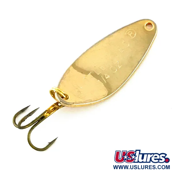 Vintage   Acme Little Cleo UV, 1/4oz Nickel / Orange fishing spoon #8322