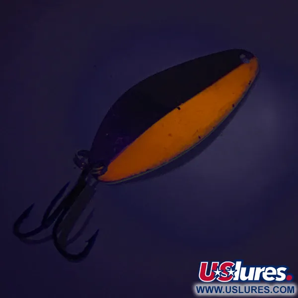 Vintage   Acme Little Cleo UV, 1/4oz Nickel / Orange fishing spoon #8322