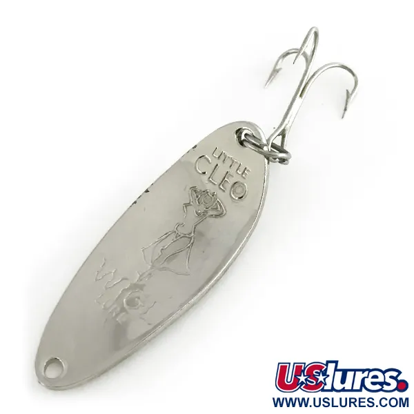 Vintage  Seneca Little Cleo (Hula Girl), 1/3oz Nickel fishing spoon #8323