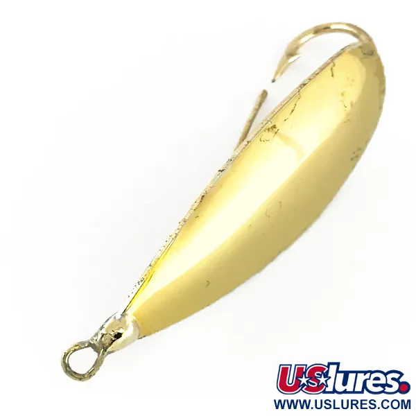 Vintage   Weedless Johnson Silver Minnow, 1/2oz Gold fishing spoon #8330