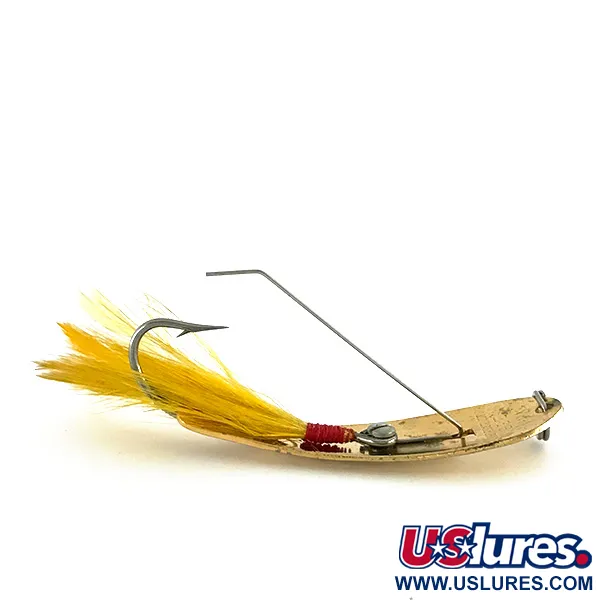 Vintage   Weedless Hopkins 238 Hammered Spoon, 1/4oz Gold fishing spoon #8331