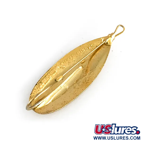 Vintage   Weedless Johnson Silver Minnow, 3/16oz Gold fishing spoon #8361
