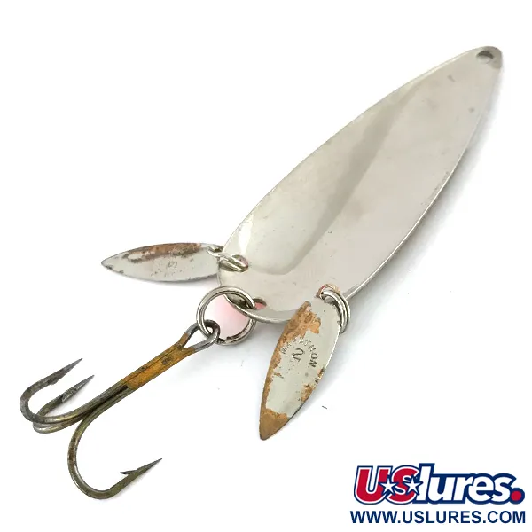 Vintage   Marathon (with sonic blades), 3/5oz Nickel / Orange fishing spoon #8366