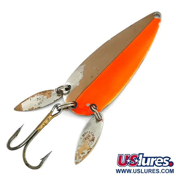 Vintage   Marathon (with sonic blades), 3/5oz Nickel / Orange fishing spoon #8366