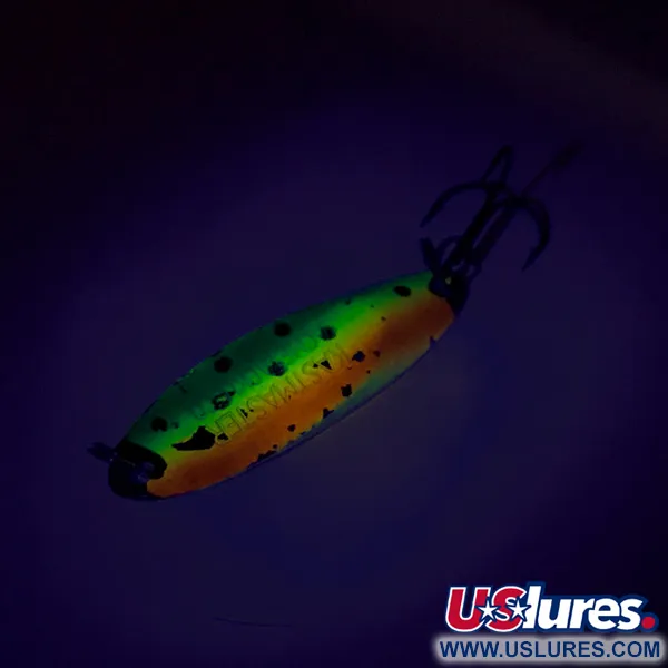 Vintage  Acme Kastmaster UV, 1/2oz Fire Tiger fishing spoon #8371