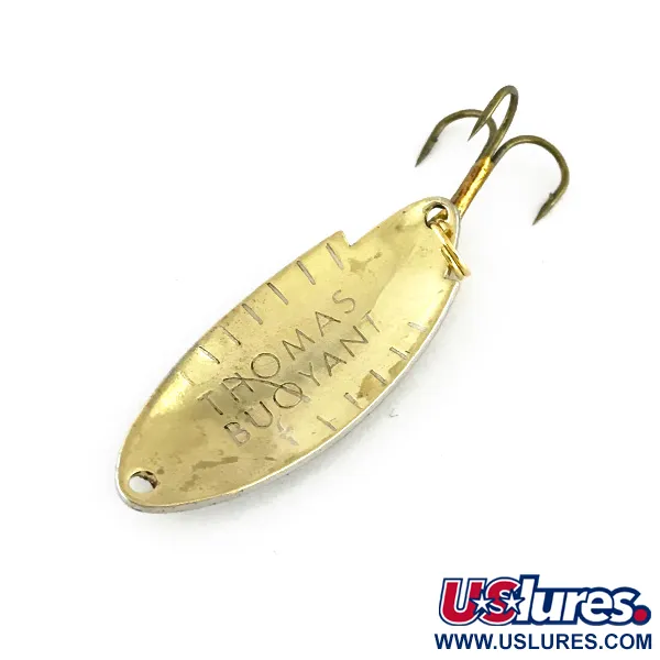 Vintage   Thomas Buoyant, 3/16oz Nickel / Gold fishing spoon #8372