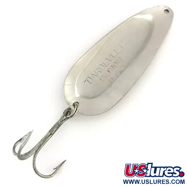 Vintage  Eppinger Dardevle Dardevlet , 3/4oz Nickel fishing spoon #8389