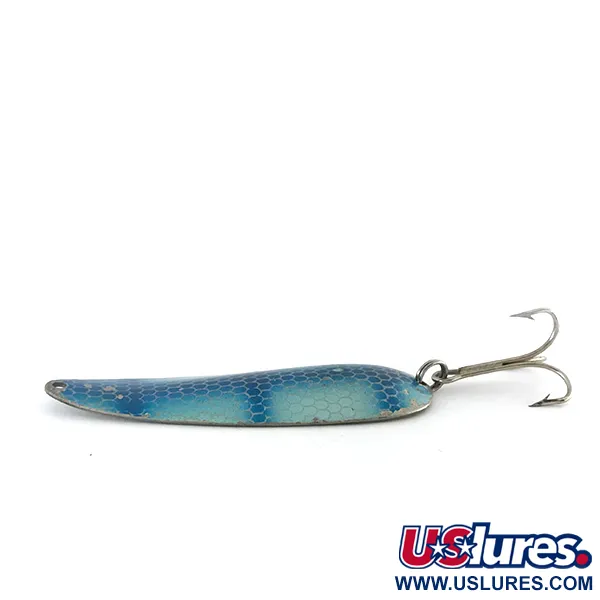 Vintage  Eppinger Dardevle, 1oz Nickel / Light Blue fishing spoon #8410