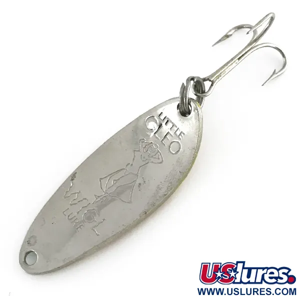 Vintage  Seneca Little Cleo (Hula Girl), 1/3oz Gold / Green / Red / Nickel fishing spoon #8439