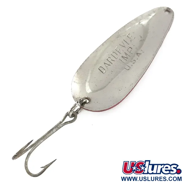 Vintage  Eppinger Dardevle Imp, 2/5oz Red / White / Nickel fishing spoon #8441