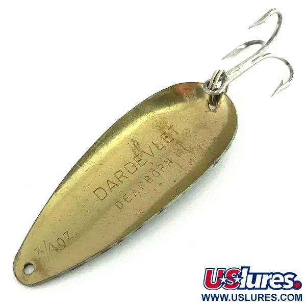 Vintage  Eppinger Dardevle Dardevlet , 3/4oz Perch fishing spoon #8442