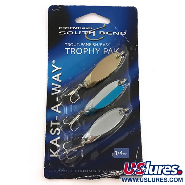   South Bend Essentials, 1/4oz Gold / Nickel / Nickel / Blue fishing spoon #8451