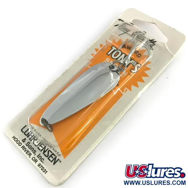  Luhr Jensen Tony Accetta Tony's Spoon, 2/5oz Nickel fishing spoon #8454