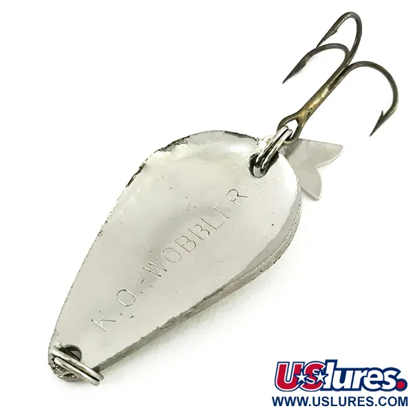 Vintage  Acme K.O. Wobbler, 1/2oz Nickel fishing spoon #8463
