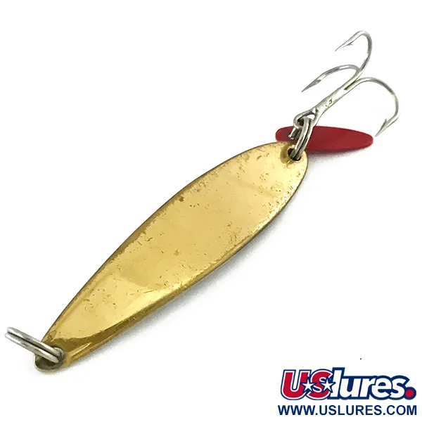 Vintage   Bay de Noc Swedish pimple, 1/2oz Gold / Nickel fishing spoon #8469