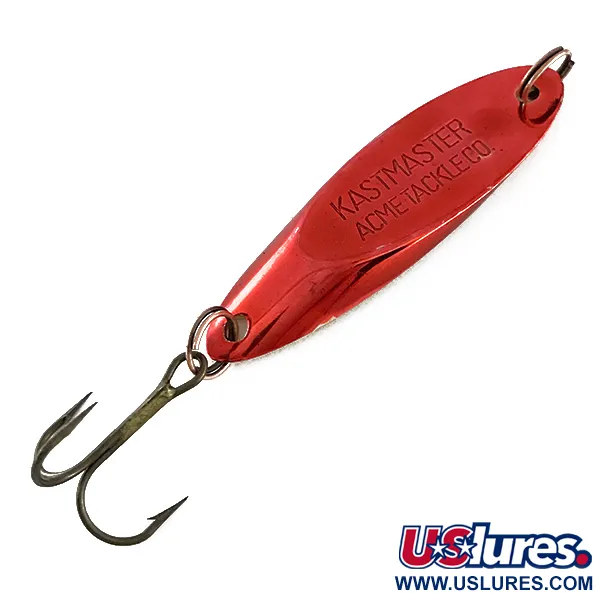 Vintage  Acme Kastmaster , 1/2oz Red / Gold fishing spoon #8470