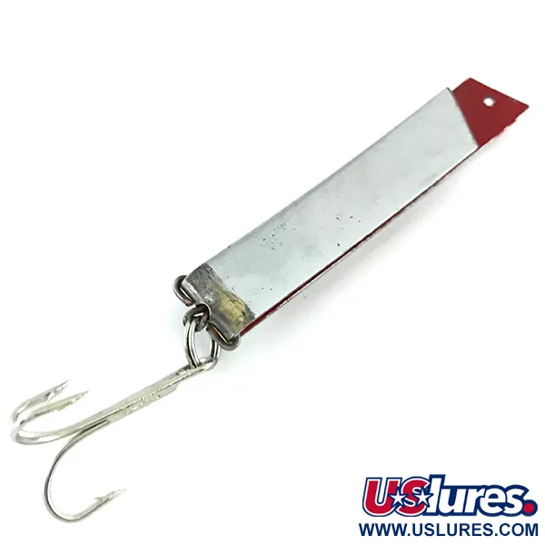 Vintage  South Bend Super Duper 511, 1/2oz Nickel / Red fishing spoon #8494