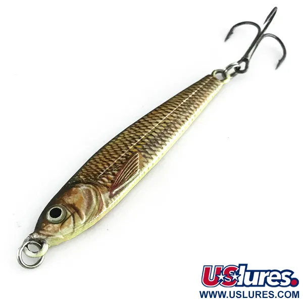   Cabela's Real Image Jig-N-Spoon, 1oz Gold Shiner fishing spoon #8496