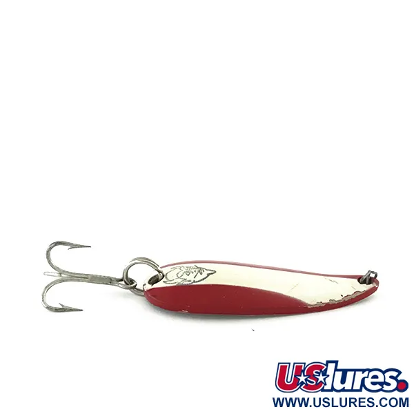 Vintage  Eppinger Dardevle Spinnie, 1/3oz Red / White / Nickel fishing spoon #8511