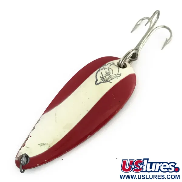 Vintage  Eppinger Dardevle Spinnie, 1/3oz Red / White / Nickel fishing spoon #8511