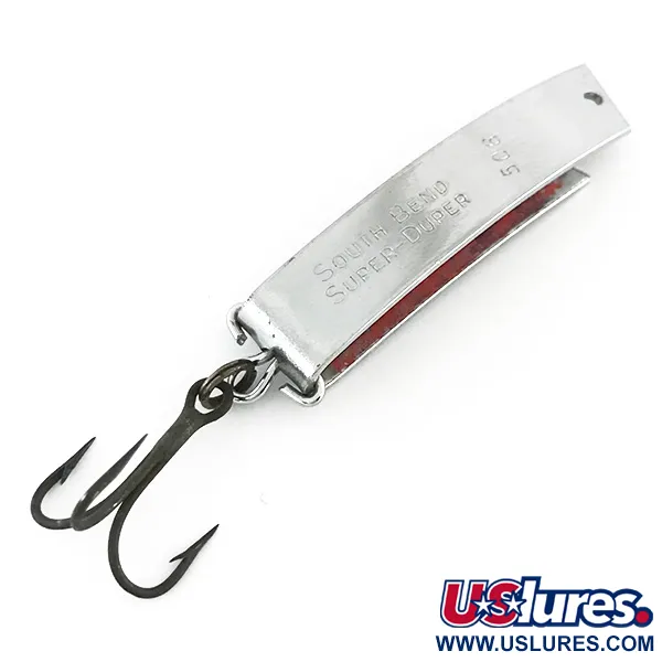 Vintage  South Bend Super-Duper 506, 1/4oz Nickel fishing spoon #8512