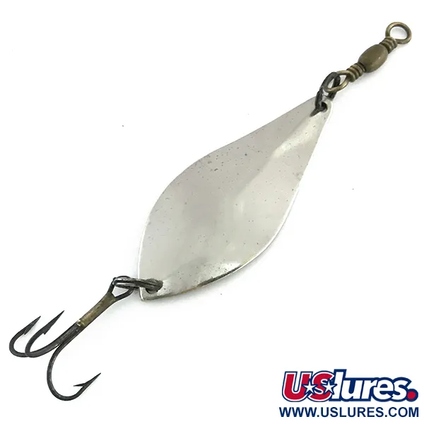 Vintage  Lanes Tackle & Bait Lane's Flasher, 1/2oz Nickel fishing spoon #8518