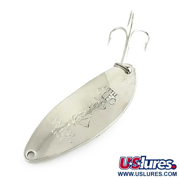 Vintage  Seneca Little Cleo (Hula Girl), 1/2oz Nickel fishing spoon #8524