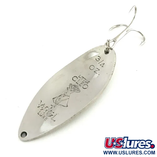 Vintage  Seneca Little Cleo (Hula Girl), 3/4oz Nickel fishing spoon #8546