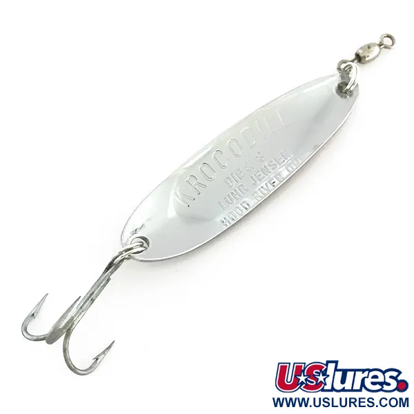 Vintage  Luhr Jensen Krocodile Die #3, 1/3oz Trout / Nickel fishing spoon #8547