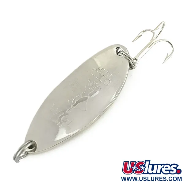 Vintage  Seneca Little Cleo (Hula Girl), 2/3oz Nickel fishing spoon #8572