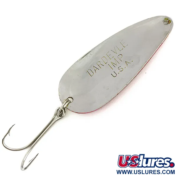Vintage  Eppinger Dardevle Imp, 2/5oz Red / White / Nickel fishing spoon #8598