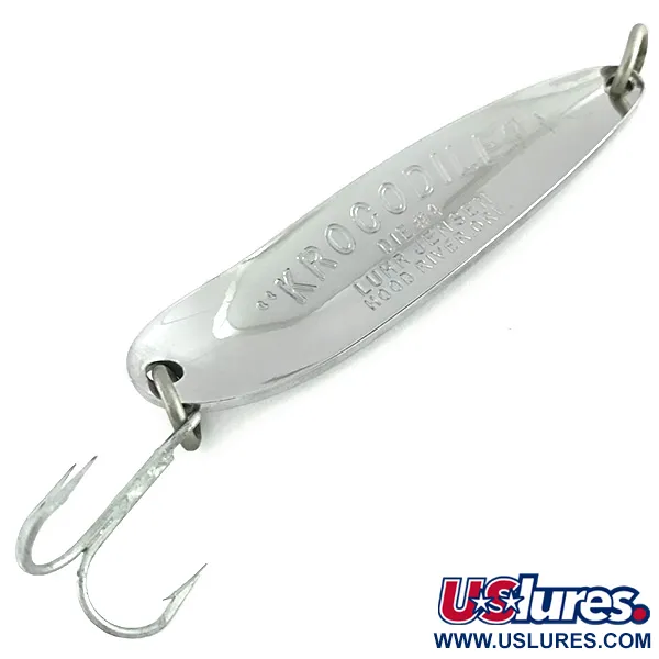  Luhr Jensen Krocodile Die #4, 2/3oz Nickel fishing spoon #8604