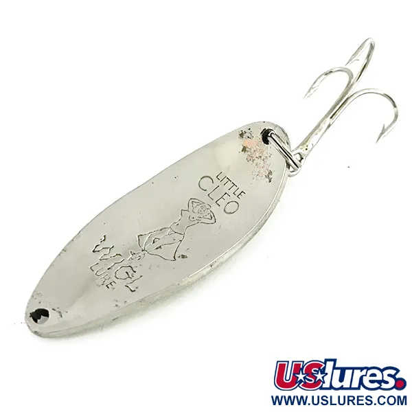 Vintage  Seneca Little Cleo (Hula Girl), 2/3oz Nickel fishing spoon #8607