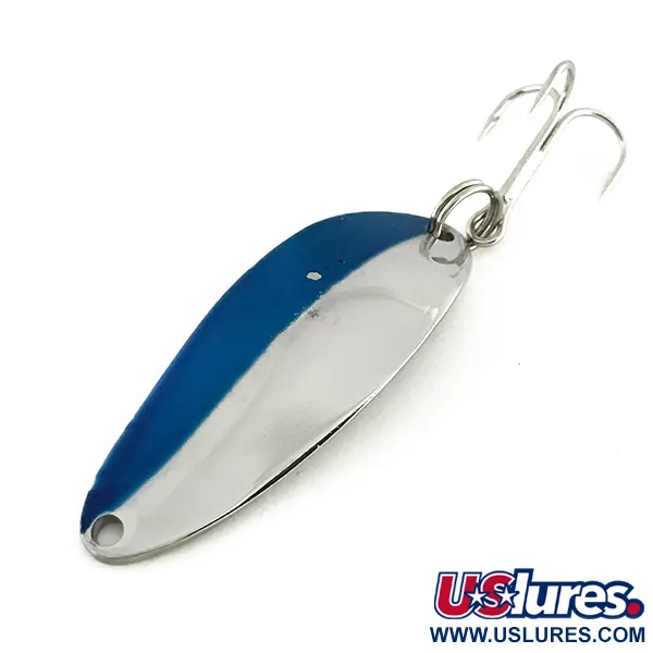 Vintage  Seneca Little Cleo (Hula Girl), 1/3oz Nickel / Blue fishing spoon #8608