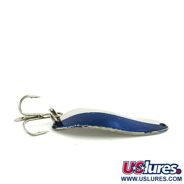 Vintage  Seneca Little Cleo (Hula Girl)​, 1/3oz Nickel / Blue fishing spoon #8612