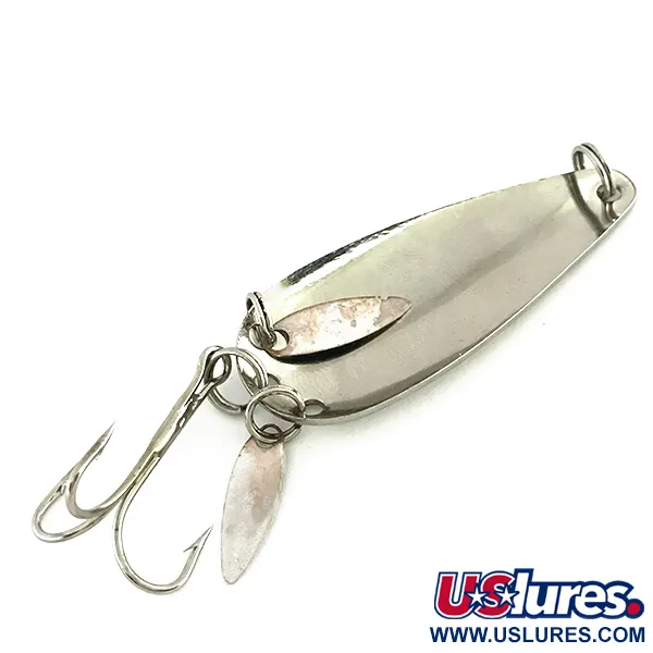Vintage   Marathon (with sonic blades), 2/5oz Nickel / Gold fishing spoon #8615